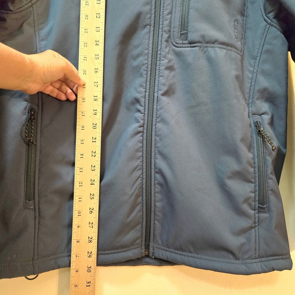RedHead Softshell Jacket Mens  Blue Fleece Lined Full Zip Outdoor Coat - Picture 7 of 11